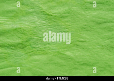 Couleur vert texture de fond tissu papier froissé Banque D'Images