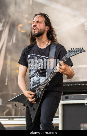 18 mai 2019 - Columbus, Ohio, États-Unis - CHRISTIAN ANDREU de Gojira durant la Sonic Temple Music Festival au stade de MAPFRE à Columbus, Ohio (crédit Image : © Daniel DeSlover/Zuma sur le fil) Banque D'Images