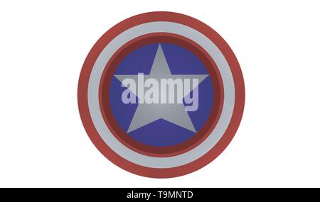 Captain America Shield Vector illustration EPS10 Illustration de Vecteur