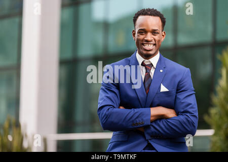 Piscine L'article portrait d'un homme d'affaires américain d'Afrique noire Banque D'Images