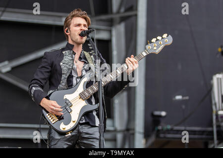 19 mai 2019 - Columbus, Ohio, États-Unis - JED ELLIOTT du framework Struts durant la Sonic Temple Festival de musique au stade de MAPFRE à Columbus, Ohio (crédit Image : © Daniel DeSlover/Zuma sur le fil) Banque D'Images