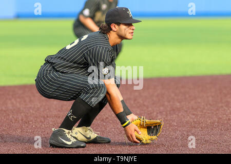 Lexington, Kentucky, USA. 17 mai, 2019. Le Vanderbilt Austin Martin lors d'un match entre le Kentucky Wildcats et les Vanderbilt Commodores au Kentucky Pride Park de Lexington, KY. Kevin Schultz/CSM/Alamy Live News Banque D'Images