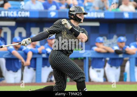 Lexington, Kentucky, USA. 17 mai, 2019. Le Vanderbilt Philip Clarke au cours d'un match entre le Kentucky Wildcats et les Vanderbilt Commodores au Kentucky Pride Park de Lexington, KY. Kevin Schultz/CSM/Alamy Live News Banque D'Images