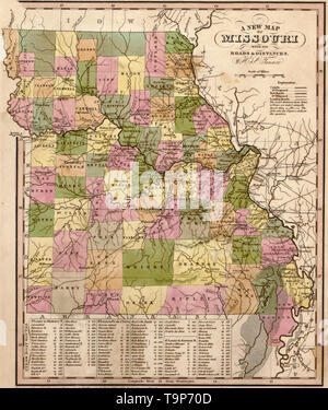 Plan de New York, 1844 Banque D'Images