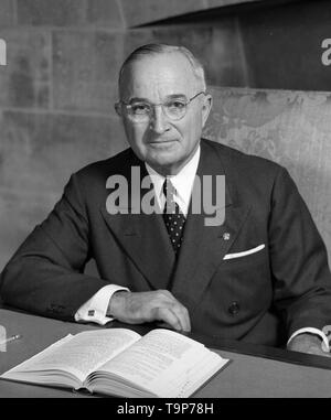 Portrait du président Harry S. Truman Banque D'Images