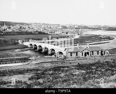 La gare de pont de Banff, Macduff, Ecosse Banque D'Images