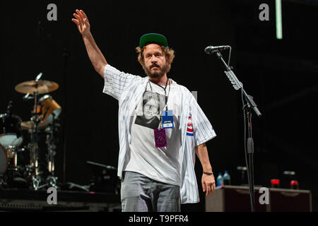 19 mai 2019 - Columbus, Ohio, États-Unis - Comédien PAULY SHORE durant la Sonic Temple Music Festival au stade de MAPFRE à Columbus, Ohio (crédit Image : © Daniel DeSlover/Zuma sur le fil) Banque D'Images