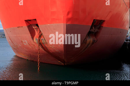 L'Aurora Australis est le gouvernement australien sur l'Antarctique et du réapprovisionnement navire qui opère à partir de la ville portuaire d'Hobart en Tasmanie Aus Banque D'Images