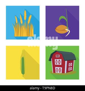 Semences de printemps,grenier,spike,hiver,grandir,bâtiment,mûrs,DE,plantation,meadow cottage,pain,évolution,rural,immobiliers,orge,industrie,root,terrain,automne,maïs,,eco,dur,Culture,campagne,germe de blé,maïs,grain,récolte,ferme,terrain,agriculture,agriculture,seigle,plantes,,set,icône,,illustration,collection,isolé,design,graphisme,élément signe,télévision,ombre,vecteurs vecteur , Illustration de Vecteur