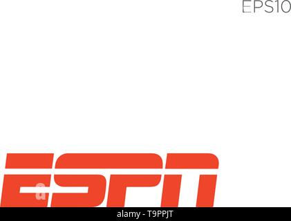 Diffusion espn signe symbole icône logo vector élément isolé - vector Illustration de Vecteur