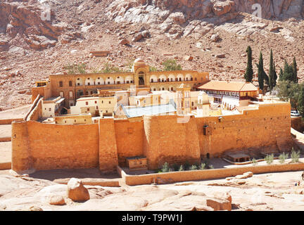 Close up sur le Monastère de Sainte Catherine au Sinaï, en Égypte. Banque D'Images