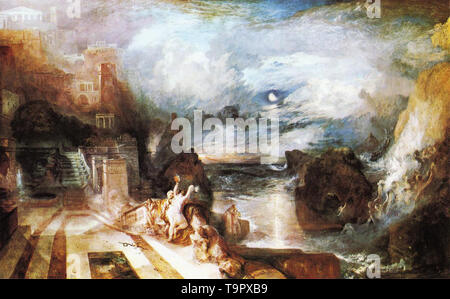 Joseph Mallord William Turner - parting hero leander du grec musaeus 1837 Banque D'Images