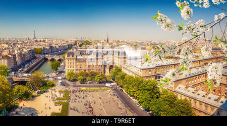 Vue aérienne de Paris Banque D'Images