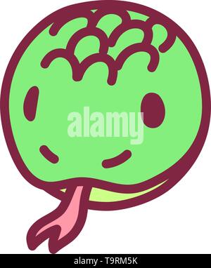 Mignon vecteur icône zodiaque astrologie chinoise Serpent Illustration de Vecteur