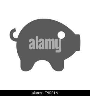 Tirelire cochon - icône Illustration vectorielle Illustration de Vecteur