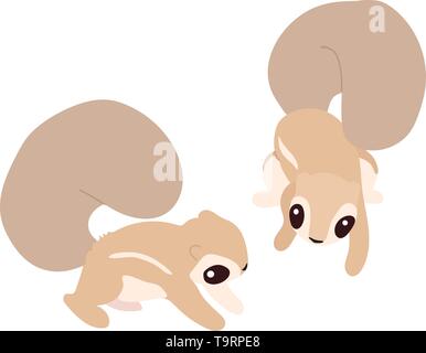 Télévision vector clip art cartoon animal écureuil mignon ha83 Illustration de Vecteur