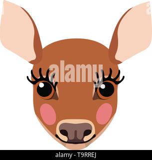 Télévision cartoon animal vecteur clip art femme red deer Illustration de Vecteur