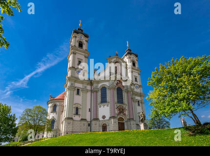 Basilique de l'abbaye bénédictine, Ottobeuren, Unterallgäu, Allgäu souabe, Bavière, Allemagne, Europe, Basilique der Benediktinerabtei Ottobeuren, Schw Banque D'Images