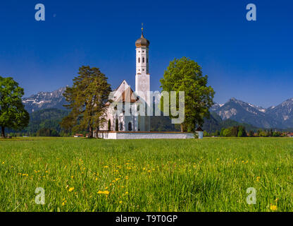 L'église de pèlerinage Saint Coloman avec pieds, Ostallgäu, Allgäu, Bavière, Allemagne, Europe, Wallfahrtskirche de Saint Coloman bei Füssen, Bayern, Deutschland, Banque D'Images