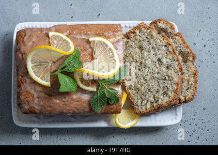 Citron et graines de pavot Graines de pound cake Banque D'Images