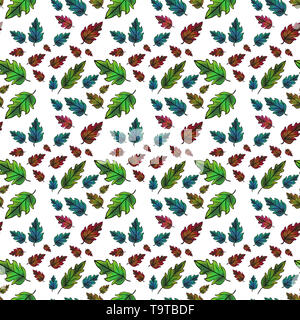 Motif feuilles d'automne, seamless texture texture stock illustration Banque D'Images