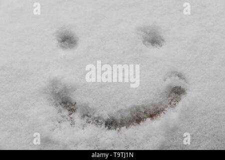 Sud de la France - Snowy Smiley Banque D'Images