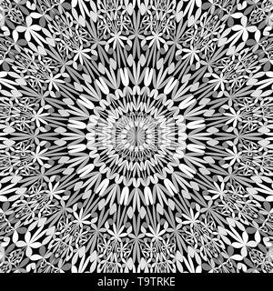 Orné de fleurs gris fond mandala - abstract vector wallpaper bohème Illustration de Vecteur