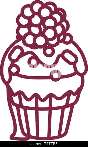 Vector cute cupcake page de coloriage bonbons Illustration de Vecteur