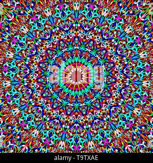 Botanique coloré motif mandala kaleidoscope d'écran conception Illustration de Vecteur