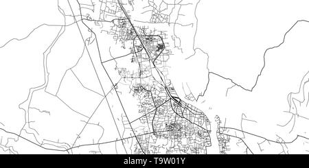 Vecteur urbain plan de la ville de Khulna, Bangladesh Illustration de Vecteur