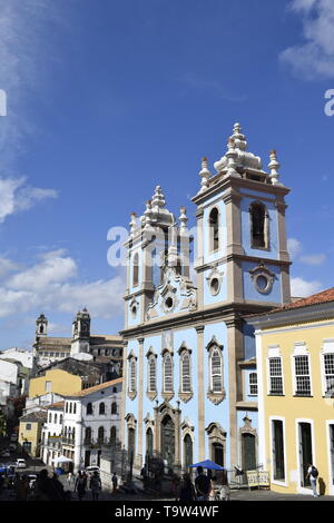 Pelourinho, un quartier historique situé à Salvador de Bahia, Brésil. Banque D'Images