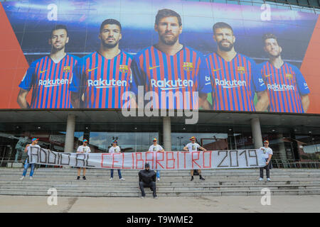 18 MAI 2019 , Camp Nou, Barcelona, Espagne ; Betfred Super League, Round 15, des Dragons Catalans contre Wigan Warriors ; en dehors des fans de crédit Camp Nou : Mark Cosgrove/News Images Banque D'Images