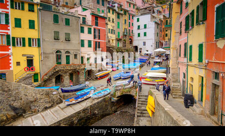 Village de Manarola à Cinque Terre, La Spezia, Italie Banque D'Images