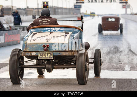 VHRA Ressortissants Vintage réunion de courses, Santa Pod Raceway, Avril 2019 Banque D'Images