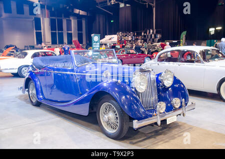 Un beau 1948 Mk IV 2.5 litre Drop Head Coupe Jaguar sur l'affichage en Tamworth Australie. Banque D'Images