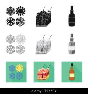 Flocon,peau,tomber,bouteille,épiderme adipeux,glace,whisky,hiver,tissu,alcool,neige,anatomie,verre,neige,boissons,pore,congelés,follicule,vodka,soleil,cheveux,verre,chaleur,glande,rhum,,brûler,dépendance,corps médical,la douleur,,maladie,dermatologie,healthcare,set,icône,,illustration,collection,isolé,design,graphisme,élément vecteur vecteurs,signer , Illustration de Vecteur