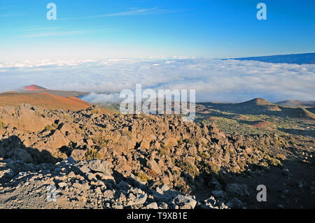 Les nuages vus de Mauna Kea à Hawaï Banque D'Images