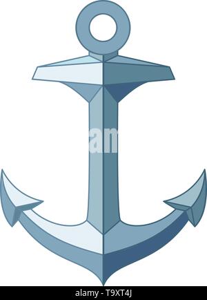 Télévision contours vecteur icône mer vintage Anchor Illustration de Vecteur
