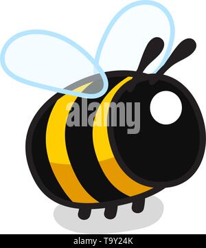 L'insecte vecteur cute cartoon clip art bee Illustration de Vecteur
