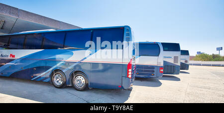 Guanajuato, Mexico-April 22, 2019 : gare routière de Guanajuato l'entretien de connexions Intercity à destination du Mexique Banque D'Images