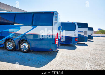 Guanajuato, Mexico-April 22, 2019 : gare routière de Guanajuato l'entretien de connexions Intercity à destination du Mexique Banque D'Images