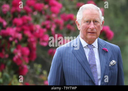 Le Prince de Galles lors d'une visite aux jardins botaniques de Kilmacurragh sont deux, Co Wicklow, le deuxième jour de la visite royale à l'Irlande. Banque D'Images