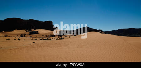 Résumé Rock formation à Boumediene , Tassili nAjjer parc national, l'Algérie Banque D'Images