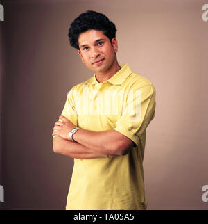 PORTRAIT DE Sachin Tendulkar Banque D'Images