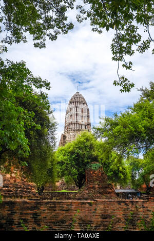 Chedi de Wat Ratchaburana temple, Ayutthaya, Thaïlande Banque D'Images