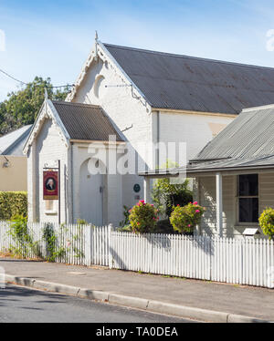 La Tasmanie, Australie - le 4 mars 2019 : la vieille chapelle wesleyenne de Russell Street, dans la ville historique de Evandale en Tasmanie, Australie. Banque D'Images