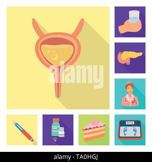 L'eau, de l'incontinence, pancréas, l'insuline,infirmière,bouteille,piece,Balance,verre,vessie organe,médecin,injection,,comp,pie,équilibre,bois,faiblesse,patient,sucre,hôpital,vaccins,body,bassin,h2o, spécialiste de la digestion,antibiotique dose,,symptôme,maladie,alimentation,traitement,santé,médecine,sucré,diabète,santé,,set,icône,illustration,isolé,collection,design,élément,graphique,télévision,signe,ombre,vecteurs vecteur , Illustration de Vecteur