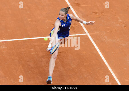 République tchèque Karolina Pliskova en action lors du match contre Johanna Konta de Grande-bretagne . Roma 18-05-2018 Foro Italico Internazionali BNL Banque D'Images