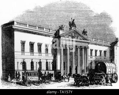 La East India House, Leadenhall Street à Londres, à partir de 1843 Banque D'Images