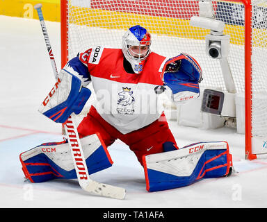 Bratislava, Slovaquie. 21 mai, 2019. Patrik Bartosak (CZE) en action pendant le match entre la République tchèque et la Suisse au sein de l'IIHF 2019 Championnat du monde à Bratislava, Slovaquie, le 21 mai 2019. Photo : CTK Vit Simanek/Photo/Alamy Live News Banque D'Images